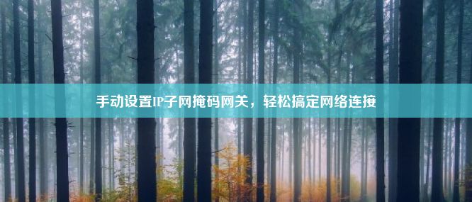 手动设置IP子网掩码网关，轻松搞定网络连接