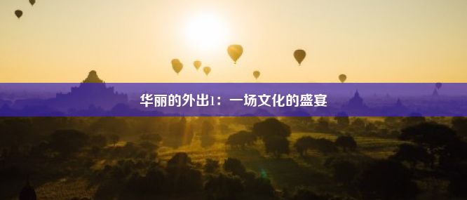 华丽的外出1：一场文化的盛宴