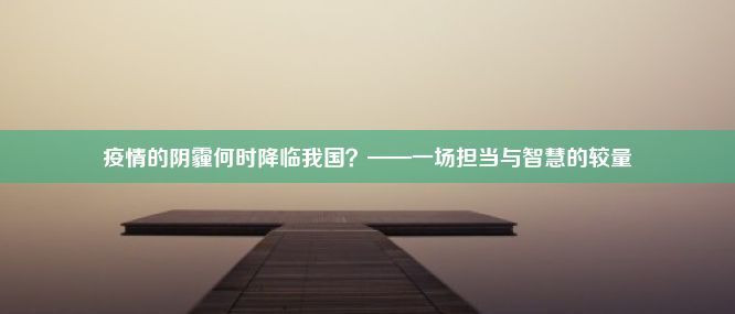 疫情的阴霾何时降临我国？——一场担当与智慧的较量