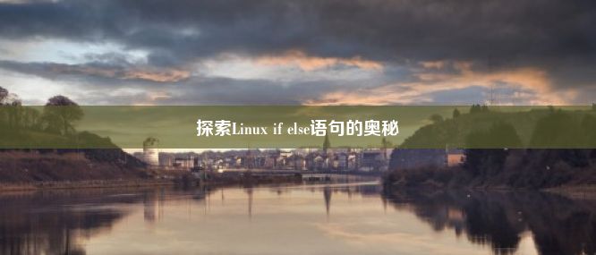 探索Linux if else语句的奥秘