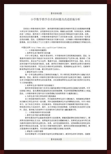 小学学校存在问题及改进措施：震惊的真相与解决之道