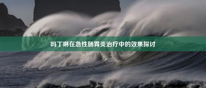 吗丁啉在急性肠胃炎治疗中的效果探讨