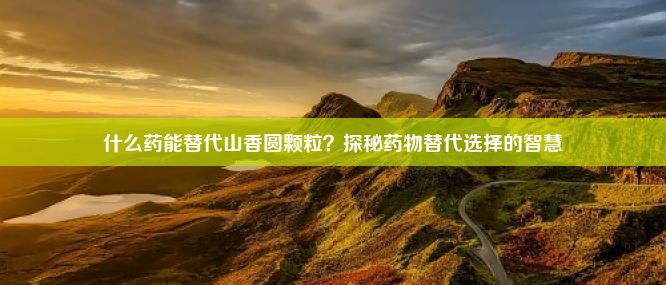 什么药能替代山香圆颗粒？探秘药物替代选择的智慧