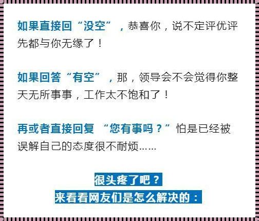 前领导发信息问我现状，我用宣传的方式回应