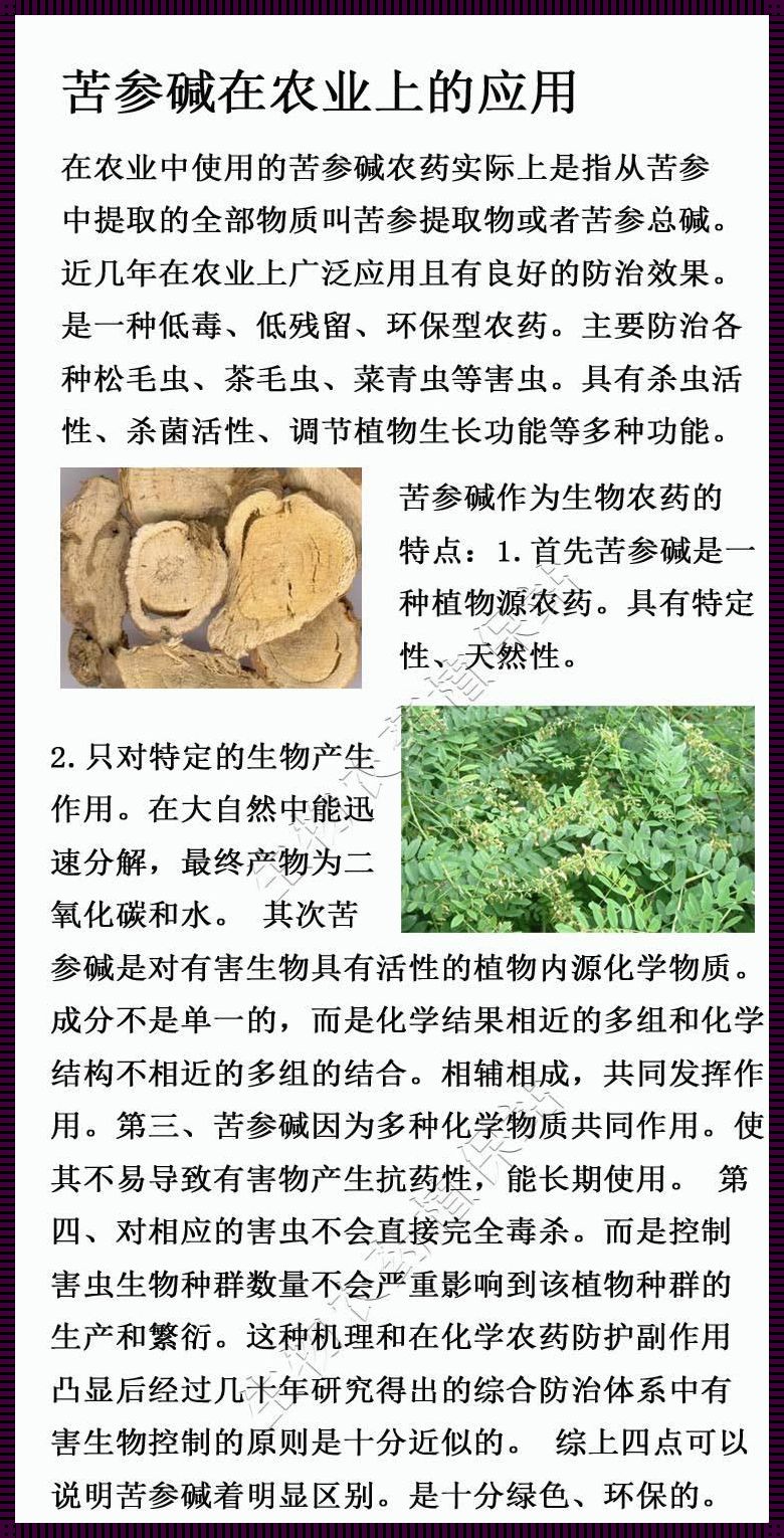 苦参：自然界的药房，揭秘其化学成分与药理作用