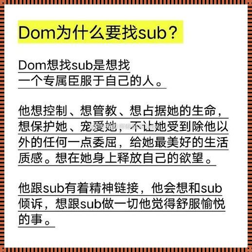 Dom和sub：探索权力与控制的心理学