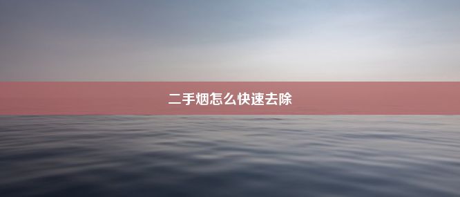 二手烟怎么快速去除