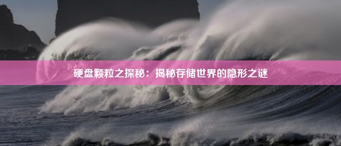 硬盘颗粒之探秘：揭秘存储世界的隐形之谜