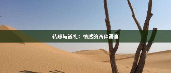 转账与送礼：情感的两种语言